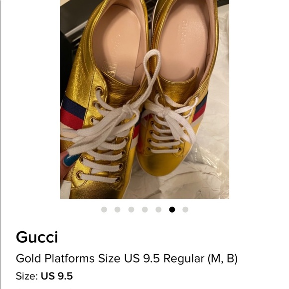 COPY - Gucci gold platform sneakers - Picture 5 of 7